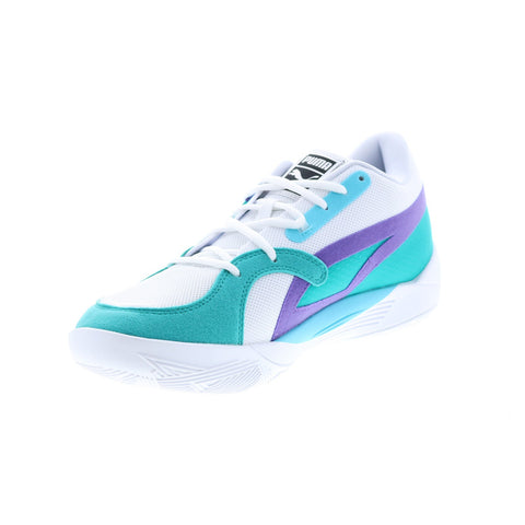 Puma TRC Blaze Court 37658217 Mens White Canvas Athletic Basketball Shoes