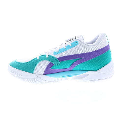 Puma TRC Blaze Court 37658217 Mens White Canvas Athletic Basketball Shoes