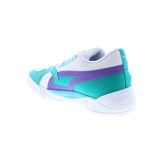 Puma TRC Blaze Court 37658217 Mens White Canvas Athletic Basketball Shoes