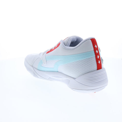 Puma TRC Blaze Court 37658218 Mens White Canvas Athletic Basketball Shoes