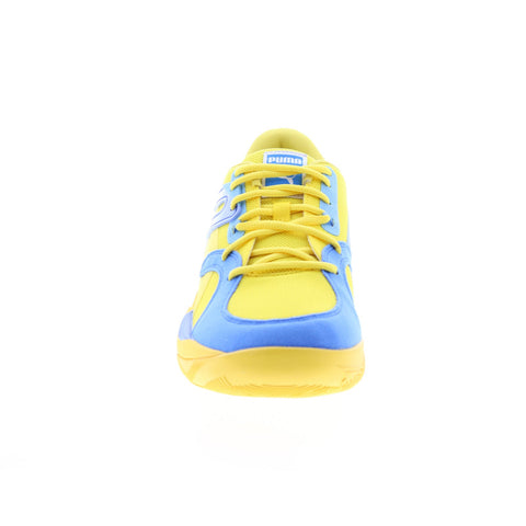 Puma TRC Blaze Court 37658219 Mens Yellow Canvas Athletic Basketball Shoes