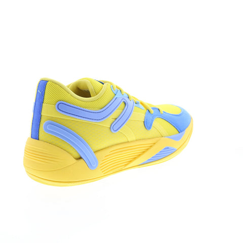 Puma TRC Blaze Court 37658219 Mens Yellow Canvas Athletic Basketball Shoes