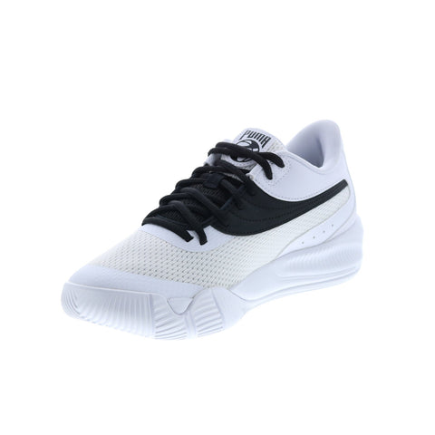 Puma Triple 37664005 Mens White Synthetic Lace Up Athletic Basketball Shoes