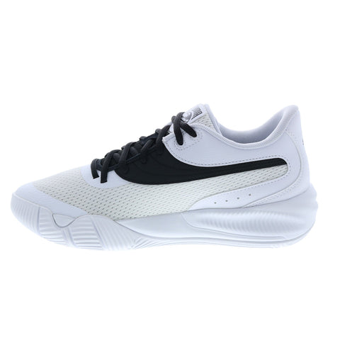 Puma Triple 37664005 Mens White Synthetic Lace Up Athletic Basketball Shoes