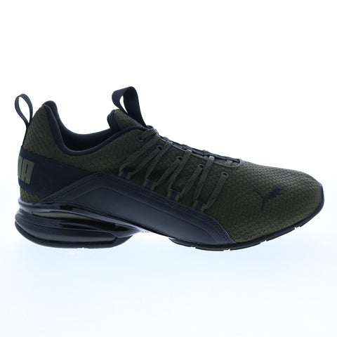 Puma Axelion Winter Trail 37677902 Mens Green Canvas Athletic Hiking Shoes