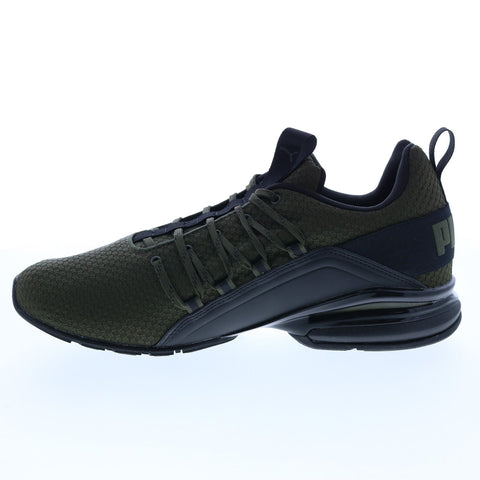 Puma Axelion Winter Trail 37677902 Mens Green Canvas Athletic Hiking Shoes