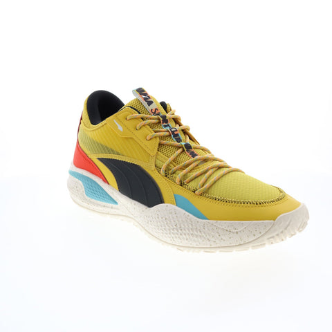 Puma Court Rider HC 37687501 Mens Yellow Synthetic Athletic Basketball Shoes