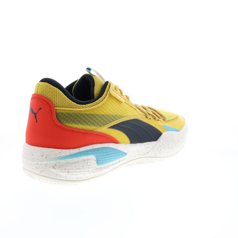 Puma Court Rider HC 37687501 Mens Yellow Synthetic Athletic Basketball Shoes