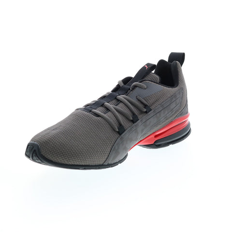 Puma Axelion NXT Camo 37696601 Mens Gray Canvas Athletic Running Shoes