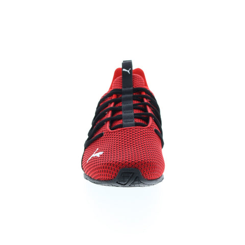 Puma Axelion Two-Tone 37719001 Mens Red Canvas Lace Up Athletic Running Shoes
