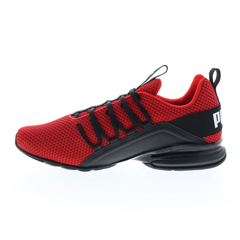 Puma Axelion Two-Tone 37719001 Mens Red Canvas Lace Up Athletic Running Shoes