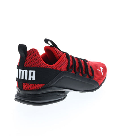Puma Axelion Two-Tone 37719001 Mens Red Canvas Lace Up Athletic Running Shoes