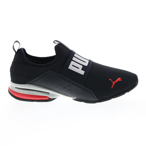 Puma Axelion Slip On 37719801 Mens Black Canvas Athletic Running Shoes