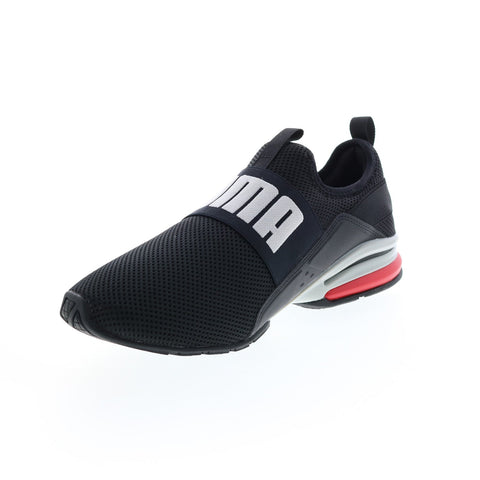 Puma Axelion Slip On 37719801 Mens Black Canvas Athletic Running Shoes