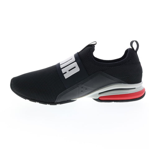 Puma Axelion Slip On 37719801 Mens Black Canvas Athletic Running Shoes