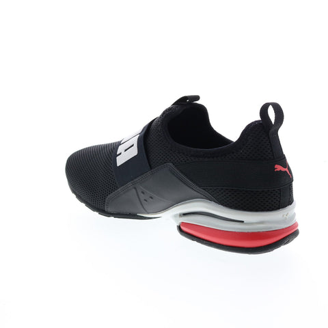 Puma Axelion Slip On 37719801 Mens Black Canvas Athletic Running Shoes