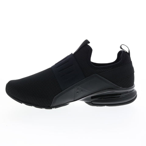 Puma Axelion Slip On 37719802 Mens Black Slip On Athletic Running Shoes