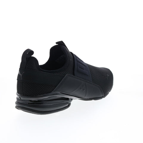 Puma Axelion Slip On 37719802 Mens Black Slip On Athletic Running Shoes