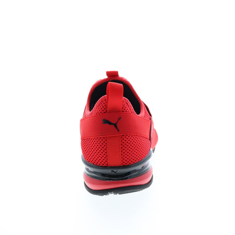 Puma Axelion Slip On 37719803 Mens Red Canvas Slip On Athletic Running Shoes