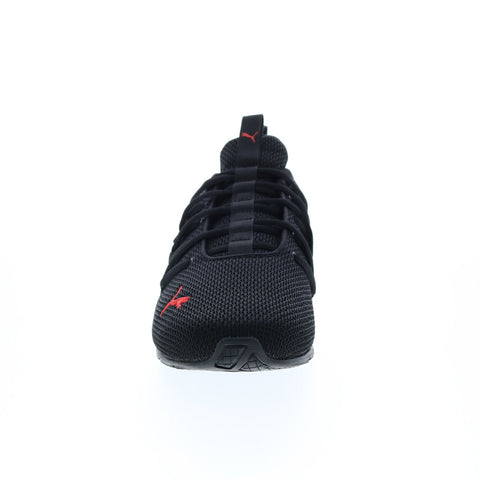 Puma Axelion City Escape 37722101 Mens Black Canvas Lace Up Athletic Running Shoes