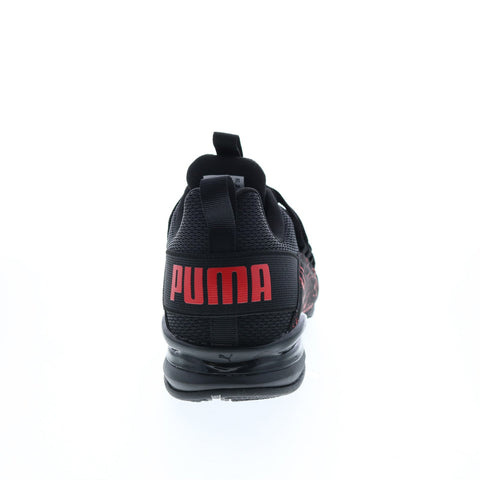 Puma Axelion City Escape 37722101 Mens Black Canvas Lace Up Athletic Running Shoes