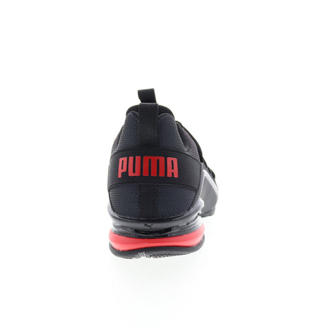 Puma Axelion Fade 37755503 Mens Red Canvas Lace Up Athletic Running Shoes