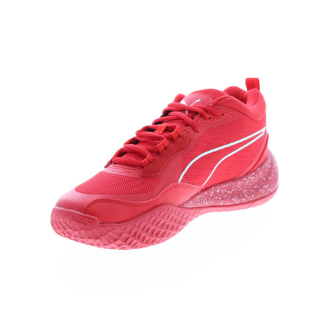 Puma Playmaker Pro Splatter 37757601 Mens Red Athletic Basketball Shoes