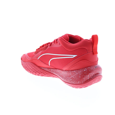 Puma Playmaker Pro Splatter 37757601 Mens Red Athletic Basketball Shoes