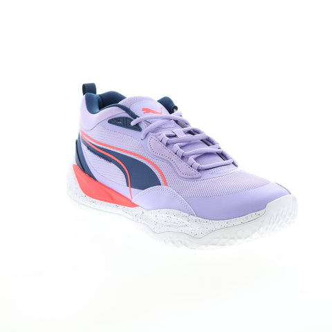 Puma Playmaker Pro Splatter 37757604 Mens Purple Athletic Basketball Shoes