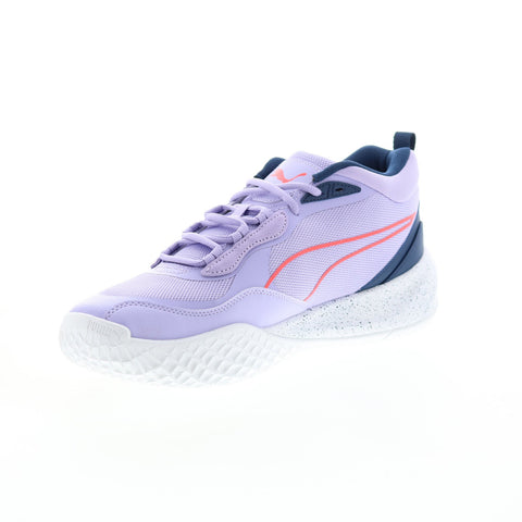 Puma Playmaker Pro Splatter 37757604 Mens Purple Athletic Basketball Shoes