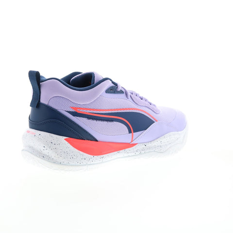 Puma Playmaker Pro Splatter 37757604 Mens Purple Athletic Basketball Shoes