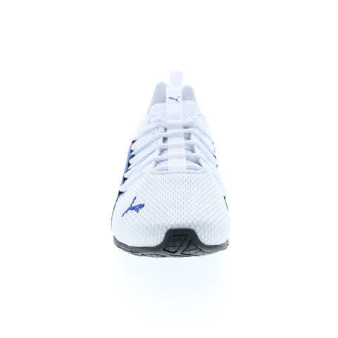 Puma Axelion Interest MG 37790001 Mens White Canvas Athletic Running Shoes