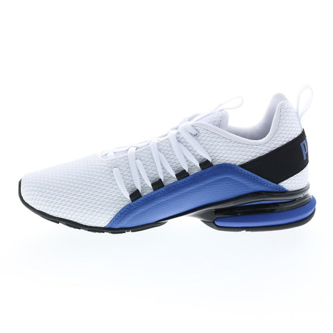 Puma Axelion Interest MG 37790001 Mens White Canvas Athletic Running Shoes