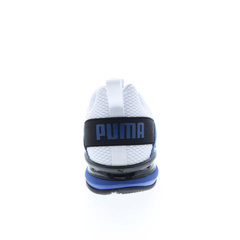 Puma Axelion Interest MG 37790001 Mens White Canvas Athletic Running Shoes