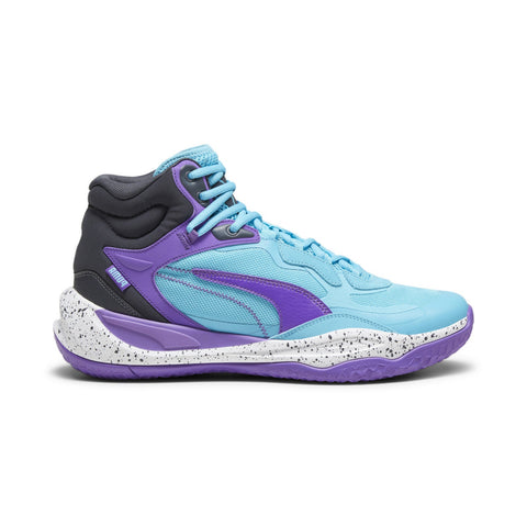 Puma Playmaker Pro Mid 37790209 Mens Blue Canvas Athletic Basketball Shoes