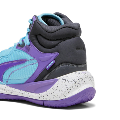 Puma Playmaker Pro Mid 37790209 Mens Blue Canvas Athletic Basketball Shoes