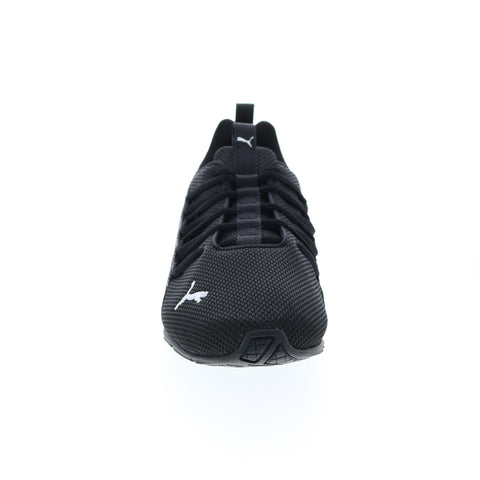 Puma Axelion Linear Lines 37804201 Mens Black Canvas Athletic Running Shoes