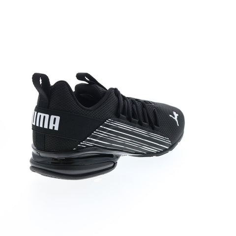 Puma Axelion Linear Lines 37804201 Mens Black Canvas Athletic Running Shoes