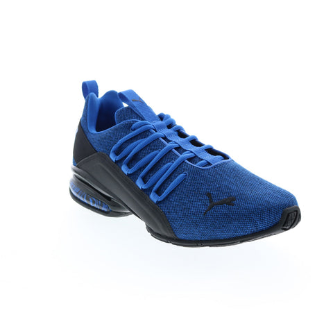 Puma Axelion Bubble Graphic 37809801 Mens Blue Canvas Lace Up Athletic Running Shoes