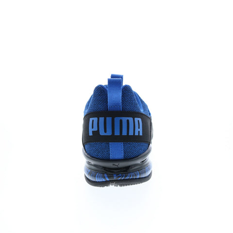 Puma Axelion Bubble Graphic 37809801 Mens Blue Canvas Lace Up Athletic Running Shoes