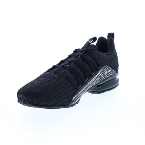Puma Axelion Linear Lines Wide 37817601 Mens Black Athletic Running Shoes