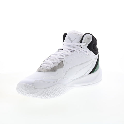 Puma Playmaker Pro Mid Plus 37901601 Mens White Athletic Basketball Shoes