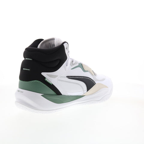 Puma Playmaker Pro Mid Plus 37901601 Mens White Athletic Basketball Shoes