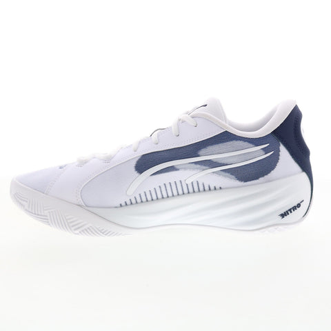 Puma All-Pro Nitro Team 37908103 Mens White Athletic Basketball Shoes