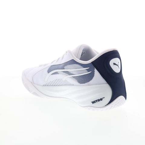 Puma All-Pro Nitro Team 37908103 Mens White Athletic Basketball Shoes
