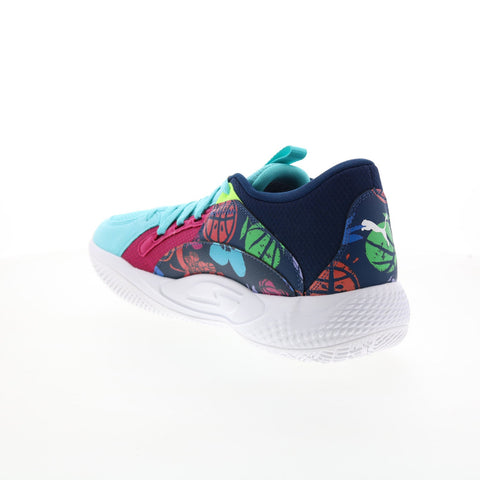 Puma Court Rider Chaos Fresh 37913801 Mens Blue Athletic Basketball Shoes