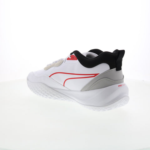 Puma Playmaker Pro Plus 37915601 Mens White Mesh Athletic Basketball Shoes