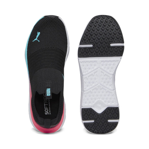 Puma Softride Pro Echo Slip-On Fade Womens Black Lifestyle Sneakers Shoes