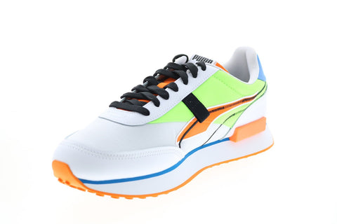 Puma Future Rider Twofold 38059107 Mens White Canvas Lifestyle Sneakers Shoes