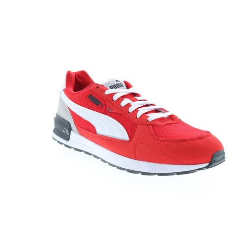 Puma Graviton 38073809 Mens Red Canvas Lace Up Lifestyle Sneakers Shoes